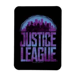 Justice League Justice League City Silhouette Magnet