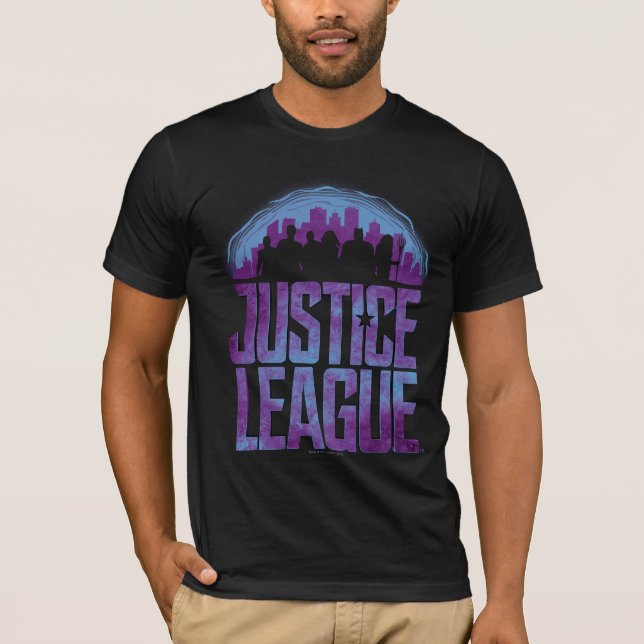 Justice League | Justice League City Silhouette T-Shirt (Front)