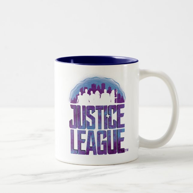 Justice League | Justice League City Silhouette Two-Tone Coffee Mug (Right)
