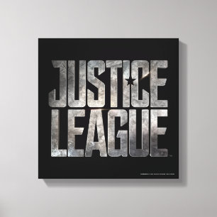 Justice League Justice League Metallic Logo Canvas Print