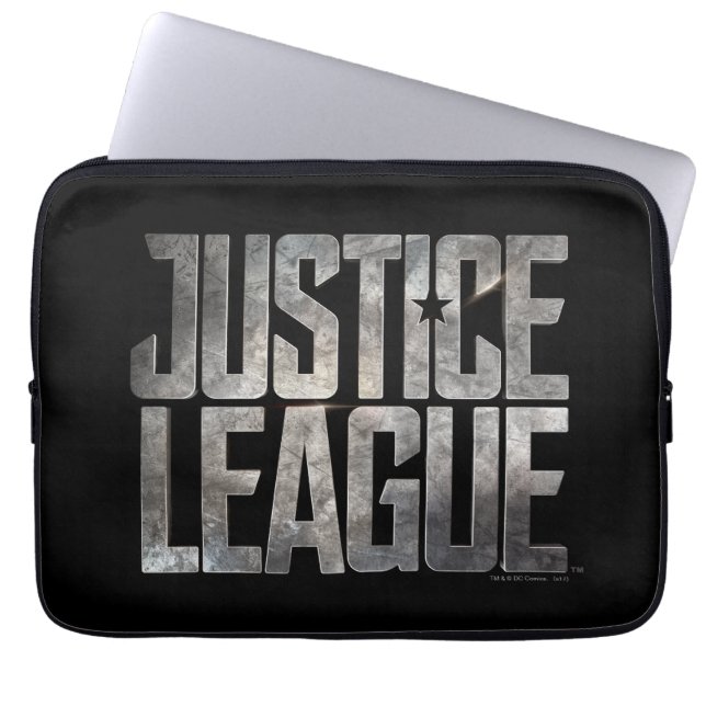 Justice League | Justice League Metallic Logo Laptop Sleeve (Front)