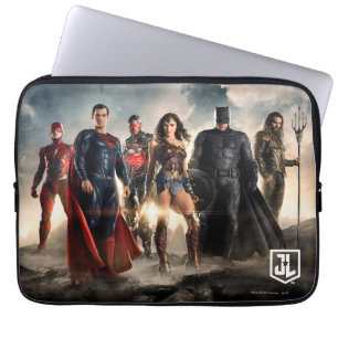 Justice League   Justice League On Battlefield Laptop Sleeve