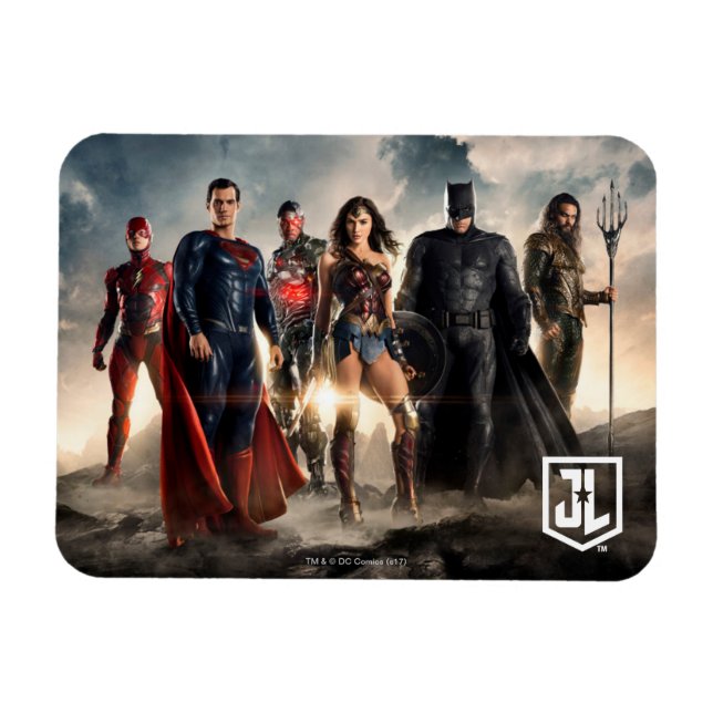 Justice League | Justice League On Battlefield Magnet (Horizontal)