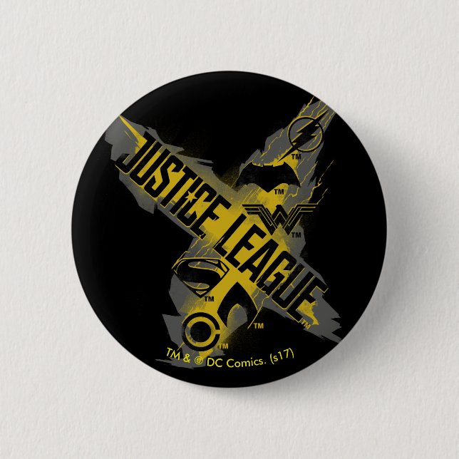 Justice League | Justice League & Team Symbols 6 Cm Round Badge (Front)