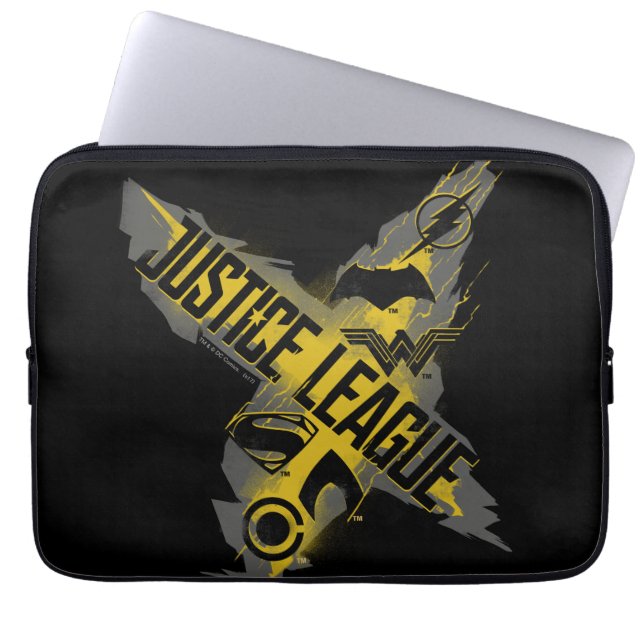 Justice League | Justice League & Team Symbols Laptop Sleeve (Front)