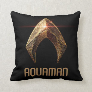 Justice League   Metallic Aquaman Symbol Cushion