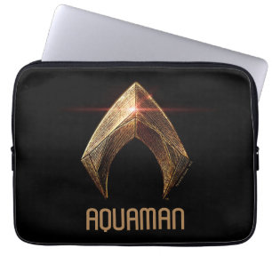 Justice League   Metallic Aquaman Symbol Laptop Sleeve