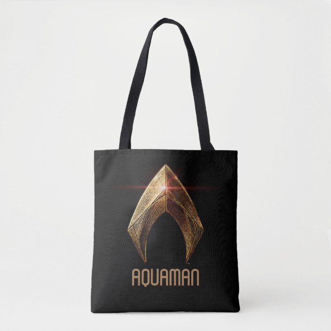 Justice League | Metallic Aquaman Symbol Tote Bag (Front)
