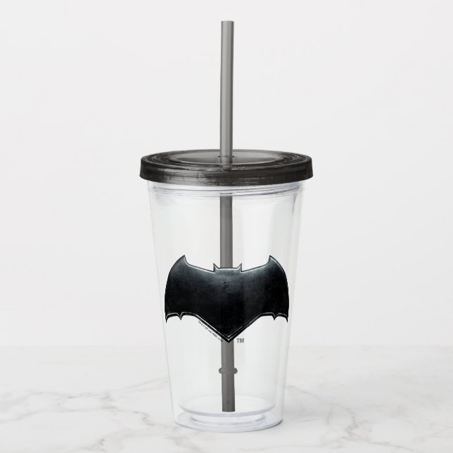 Justice League | Metallic Batman Symbol Acrylic Tumbler (Front)