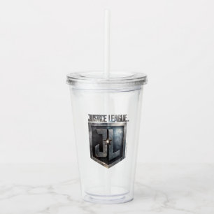 Justice League Metallic JL Shield Acrylic Tumbler