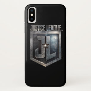 Justice League   Metallic JL Shield iPhone X Case