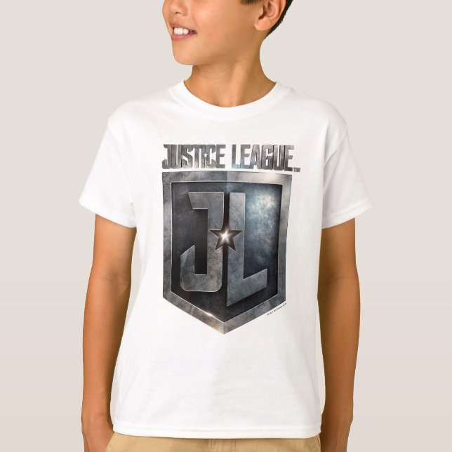 Justice League | Metallic JL Shield T-Shirt (Front)