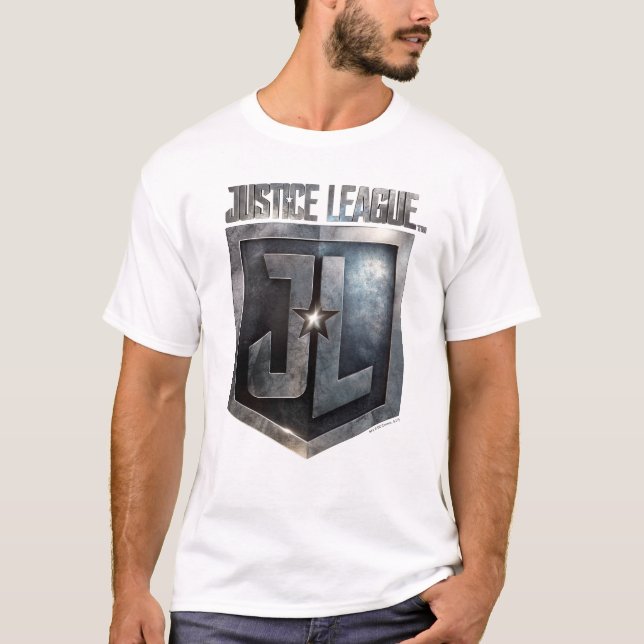 Justice League | Metallic JL Shield T-Shirt (Front)