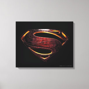 Justice League Metallic Superman Symbol Canvas Print