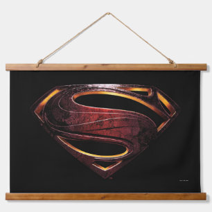 Justice League Metallic Superman Symbol Hanging Tapestry