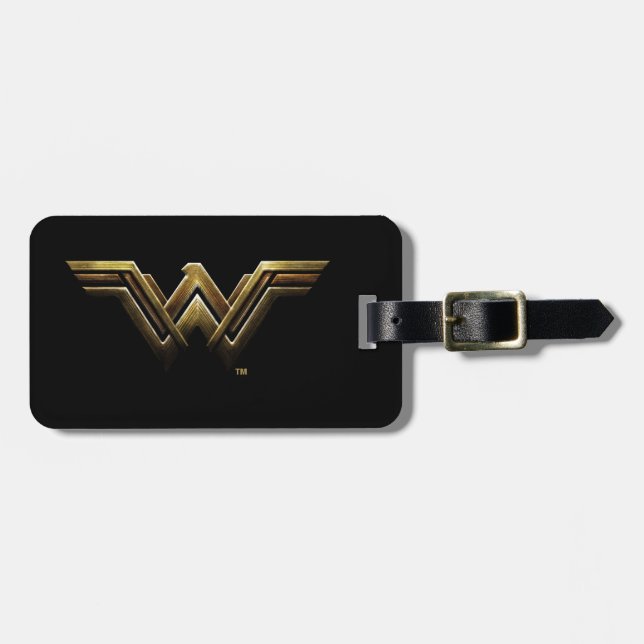 Justice League | Metallic Wonder Woman Symbol Luggage Tag (Front Horizontal)