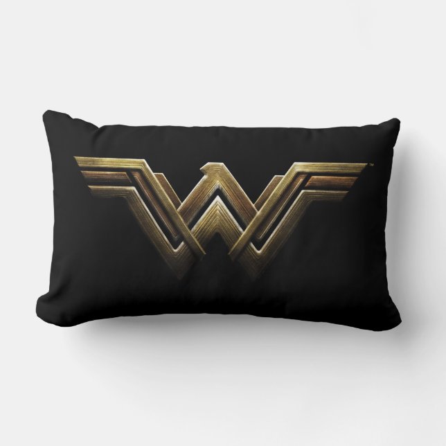 Justice League | Metallic Wonder Woman Symbol Lumbar Cushion (Front)