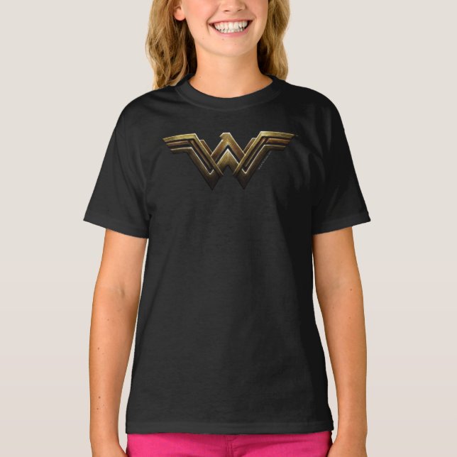 Justice League | Metallic Wonder Woman Symbol T-Shirt (Front)