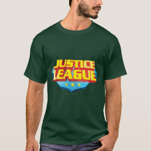 Justice League Name and Shield Logo T-Shirt