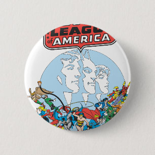 Justice League of America Group 6 Cm Round Badge