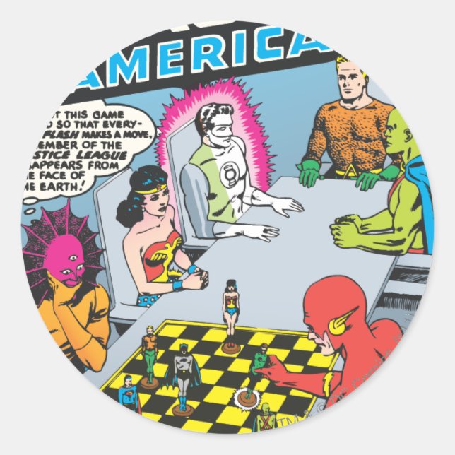Justice League of America Issue #1 - Nov Classic Round Sticker (Front)
