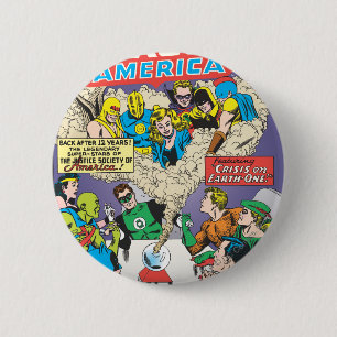 Justice League of America Issue #21 - Aug 6 Cm Round Badge