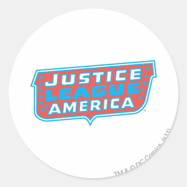 Justice League of America Logo Classic Round Sticker (Front)