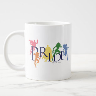 Justice League Pride Character Silhouettes Large Coffee Mug