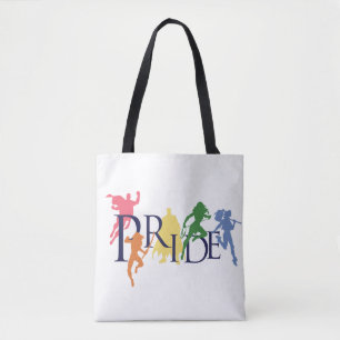 Justice League Pride Character Silhouettes Tote Bag