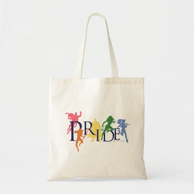 Justice League Pride Character Silhouettes Tote Bag (Front)