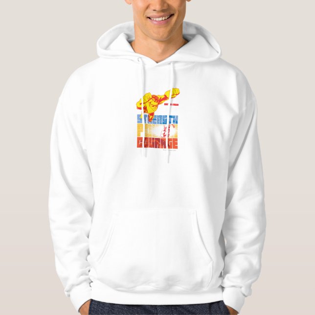 Justice League Strength. Power. Courage. Character Hoodie (Front)
