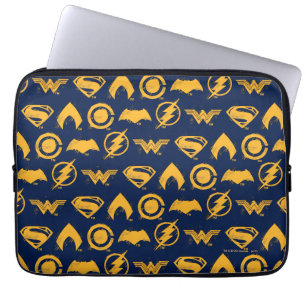 Justice League Stylised Team Symbols Lineup Laptop Sleeve