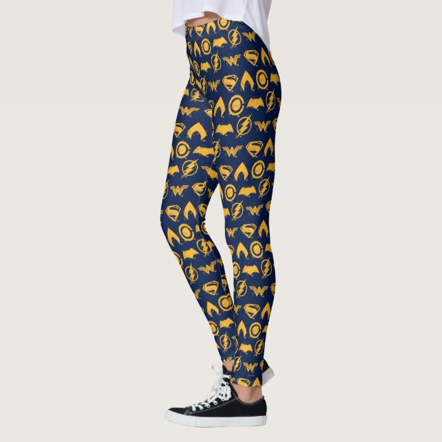 Justice League | Stylised Team Symbols Lineup Leggings (Left)
