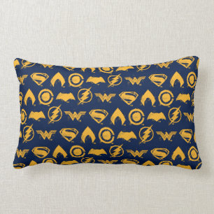 Justice League   Stylised Team Symbols Lineup Lumbar Cushion