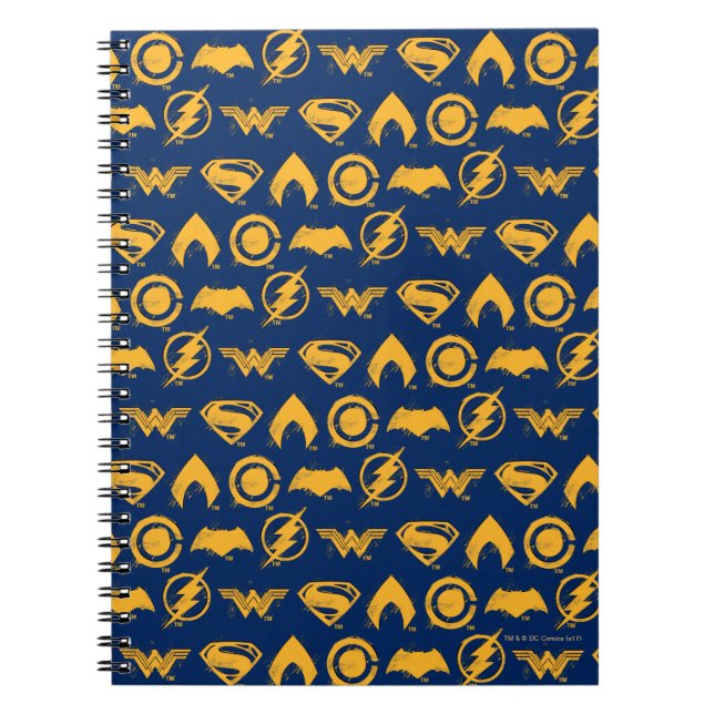 Justice League | Stylised Team Symbols Lineup Notebook (Front)