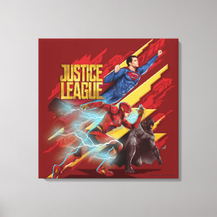 Justice League Superman, Flash, & Batman Badge Canvas Print