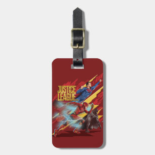 Justice League   Superman, Flash, & Batman Badge Luggage Tag