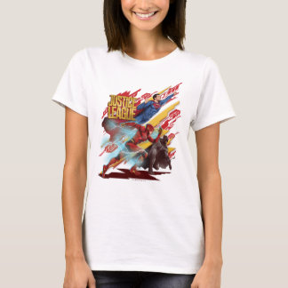 Justice League | Superman, Flash, & Batman Badge T-Shirt
