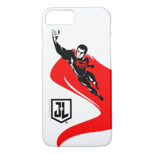 Justice League   Superman Flying Noir Pop Art iPhone 8/7 Case