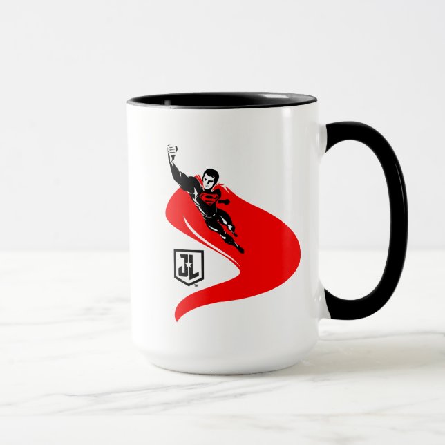 Justice League | Superman Flying Noir Pop Art Mug (Right)
