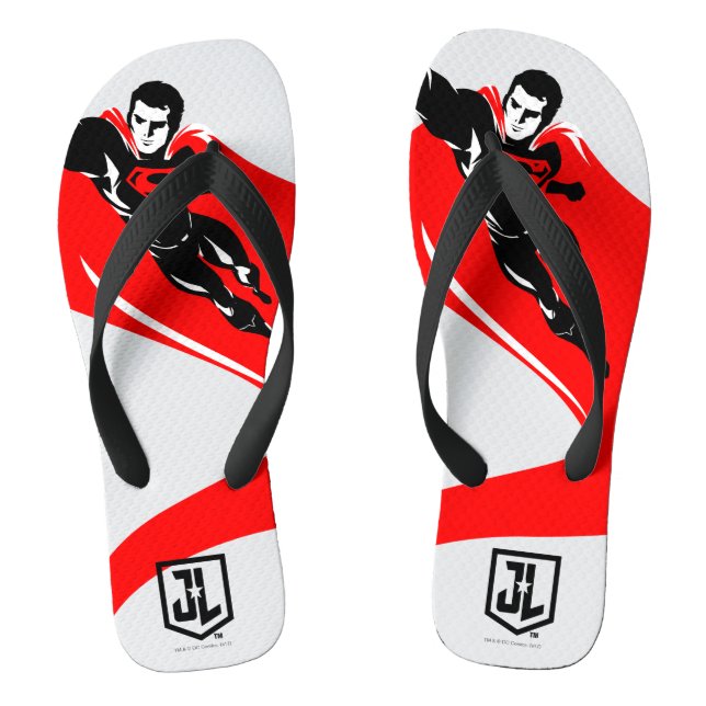 Justice League | Superman Flying Noir Pop Art Thongs (Footbed)