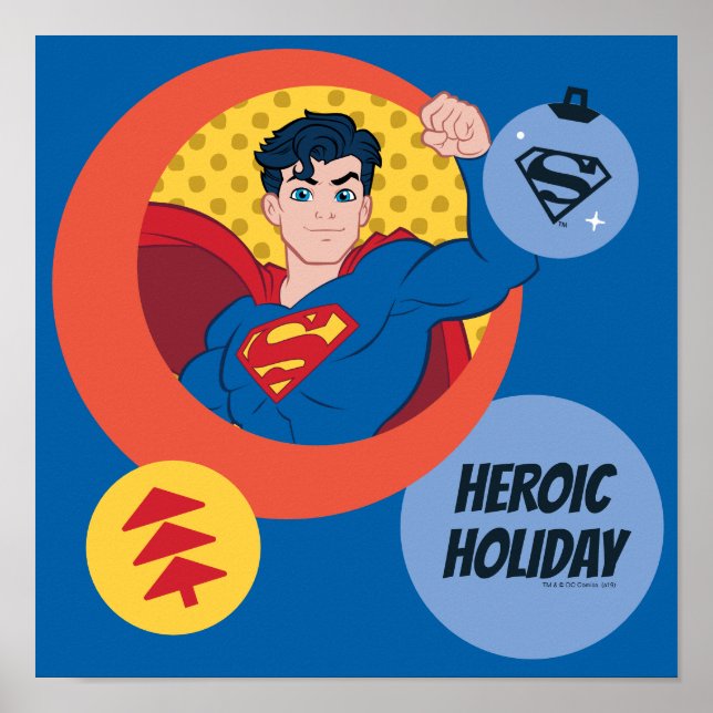 Justice League Superman Holiday Bauble Poster (Front)