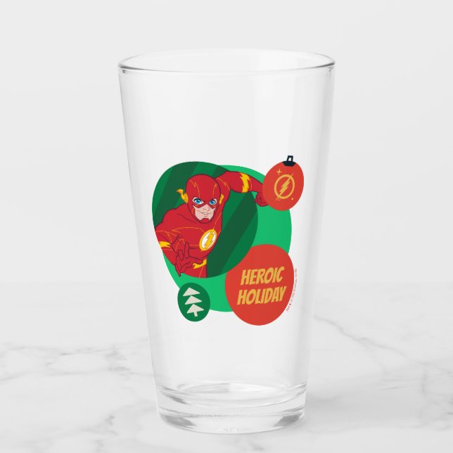 Justice League The Flash Holiday Bauble Glass (Front)