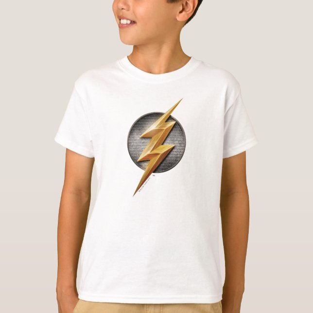 Justice League | The Flash Metallic Bolt Symbol T-Shirt (Front)