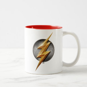 Justice League   The Flash Metallic Bolt Symbol Two-Tone Coffee Mug