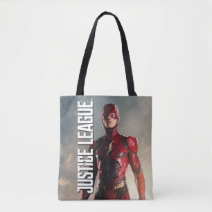 Justice League The Flash On Battlefield Tote Bag