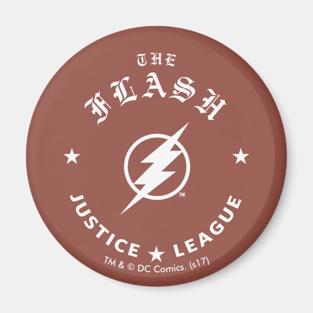 Justice League | The Flash Retro Lightning Emblem Magnet (Front)