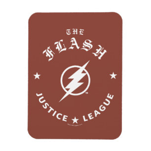 Justice League   The Flash Retro Lightning Emblem Magnet