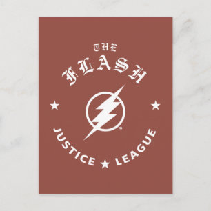 Justice League   The Flash Retro Lightning Emblem Postcard