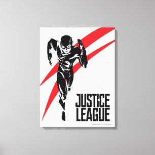 Justice League The Flash Running Noir Pop Art Canvas Print